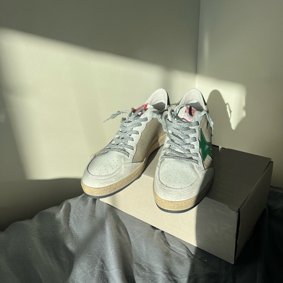 Golden Goose Ball Star sneakers in leather and mesh with black heel tab. - Picture 3 of 9